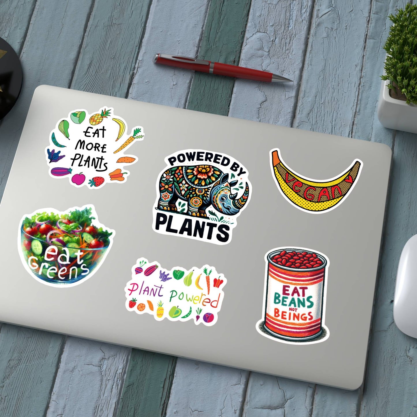 The Eat Kind Bundle – 6 Vegan Stickers