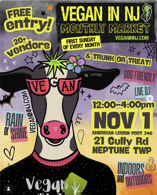 Find Vegan The Sticker at the Vegan In NJ Halloween Market!