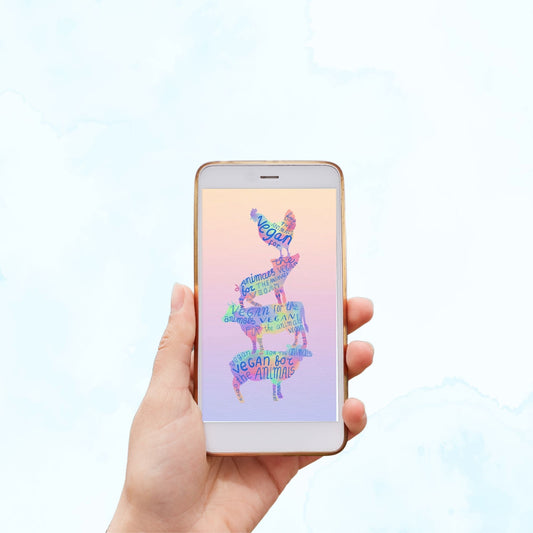 Vegan for the Animals Phone Wallpaper