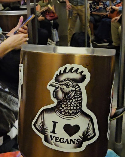 I Heart Vegans Rooster