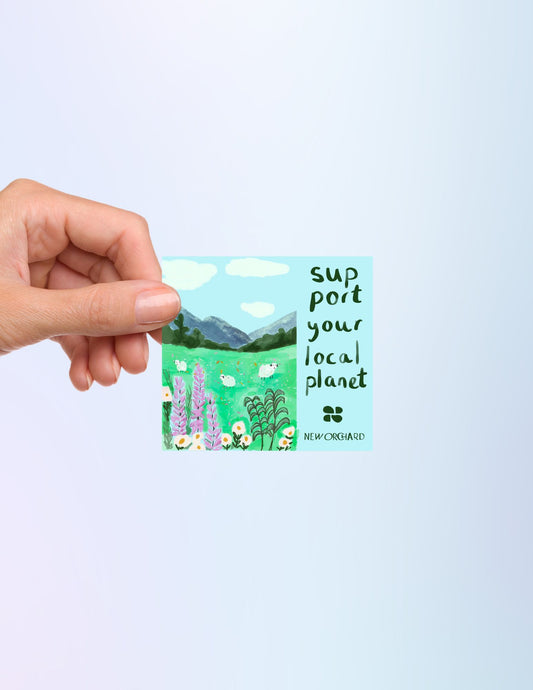 Support Your Local Planet, New Orchard Vegan Sticker